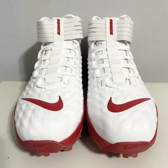 Nike Force Savage Pro 2 Shark “White Uni Red” Men’s Size 13.5 Football Cleats - Picture 3 of 8